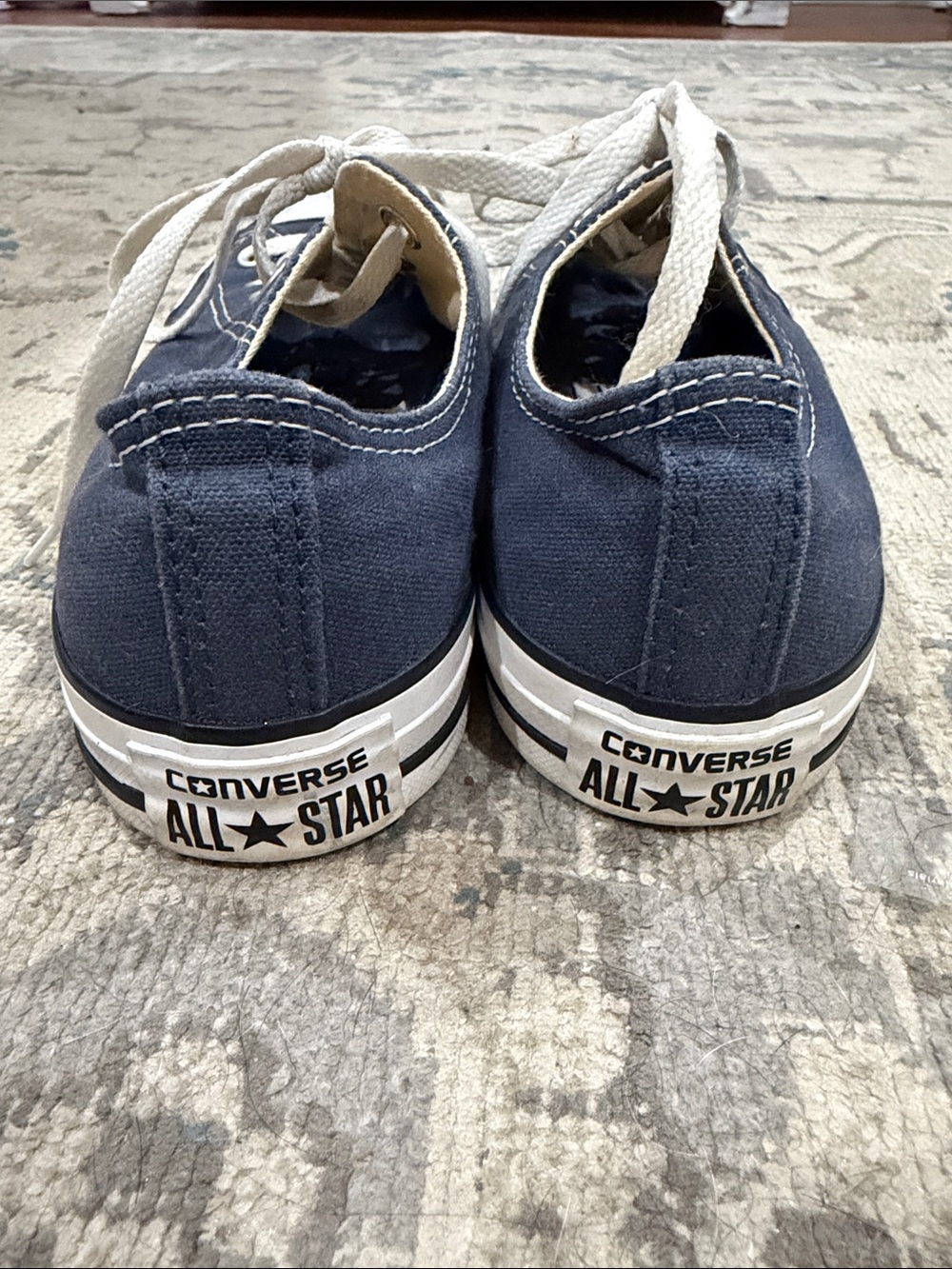 Converse Low-Top Navy Canvas Sneakers with White Laces - Picture 4 of 7